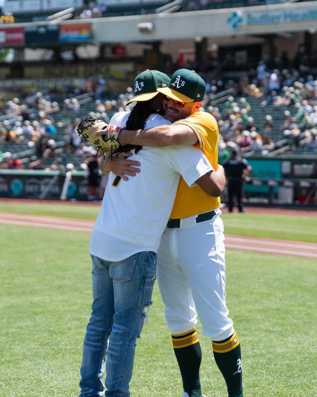 On the field at Sutter Health Park